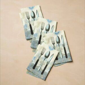 John Derian Sky Cutlery Cotton-linen Napkins Set- John Derian for Target NWT